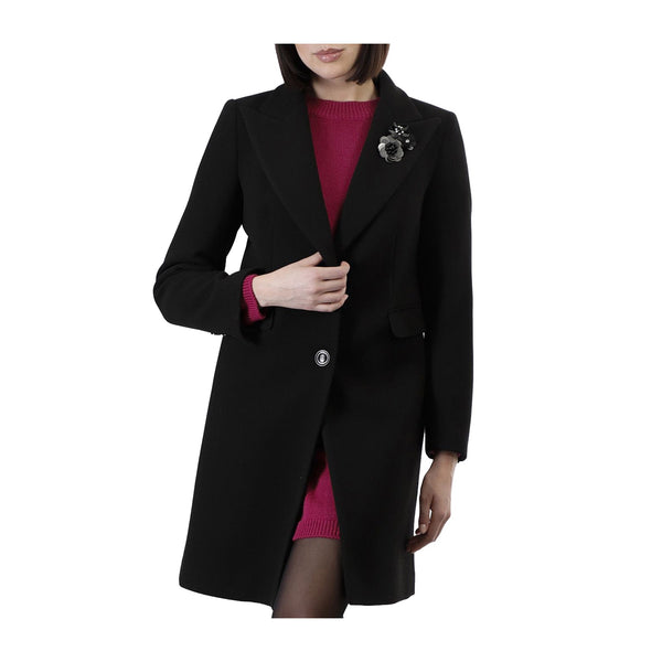 CafèNoire Cappottino Cappotto Donna monopetto con spilla 40 - Francavilla Moda