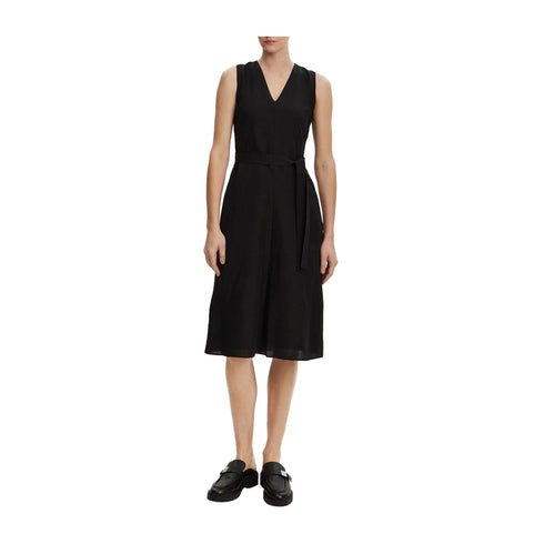 Calvin Klein Abito midi Abito Donna in lino con cintura 34 P25 - CALVIN KLEINK208424 - BEH - 34 - Francavilla Moda