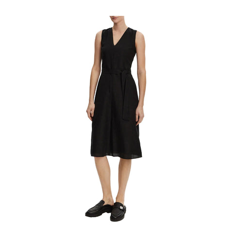 Calvin Klein Abito midi Abito Donna in lino con cintura 34 P25 - CALVIN KLEINK208424 - BEH - 34 - Francavilla Moda