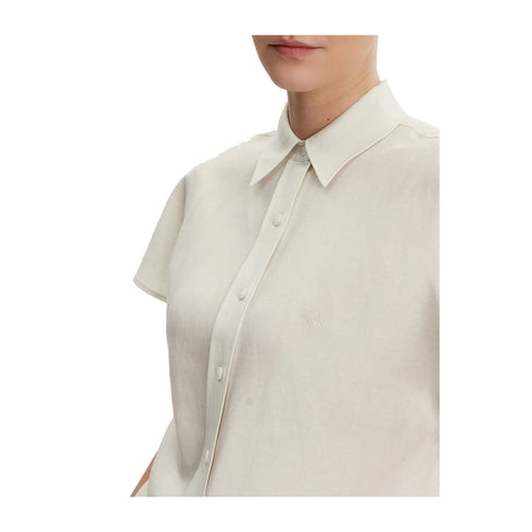 Calvin Klein Camicia corta Camicia Donna in lino a maniche corte 34 - Francavilla Moda