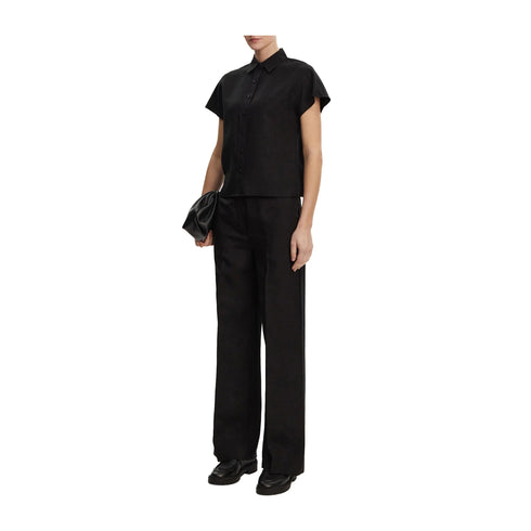 Calvin Klein Camicia corta Camicia Donna in lino a maniche corte 34 P25 - CALVIN KLEINK208322 - BEH - 34 - Francavilla Moda