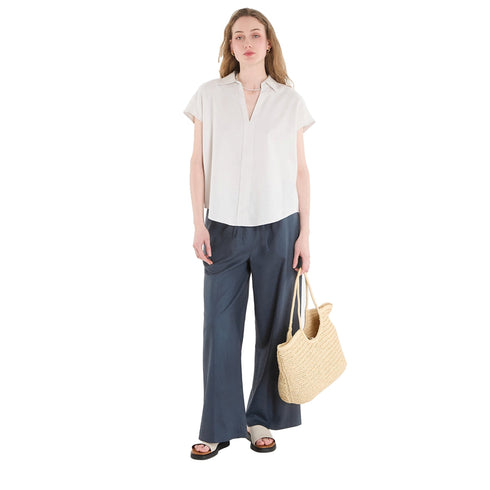 Calvin Klein Camicia Camicia Donna in lino tinta unita XS - Francavilla Moda