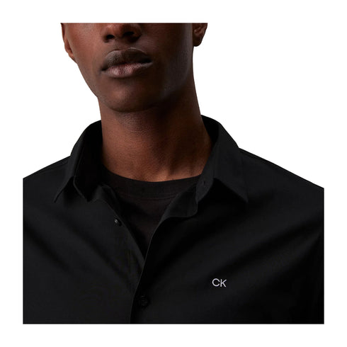 CALVIN KLEIN Camicia elegante Camicia Uomo in popeline slim fit Nero A24 - CALVIN KLEINK110856 - BEH - S - Francavilla Moda