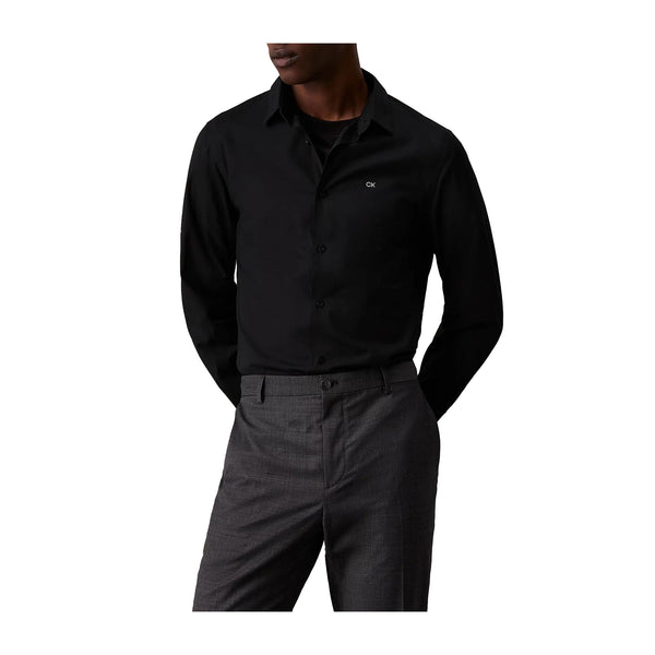 CALVIN KLEIN Camicia elegante Camicia Uomo in popeline slim fit Nero A24 - CALVIN KLEINK110856 - BEH - S - Francavilla Moda