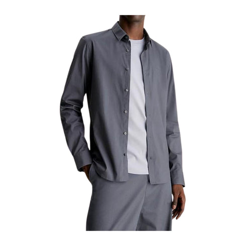 Calvin Klein Camicia casual Camicia Uomo Poplin aderente Grigio scuro P24-CALVIN KLEINK110856-PCX-M - Francavilla Moda
