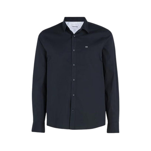 Calvin Klein Camicia casual Camicia Uomo Poplin aderente Nero - Francavilla Moda