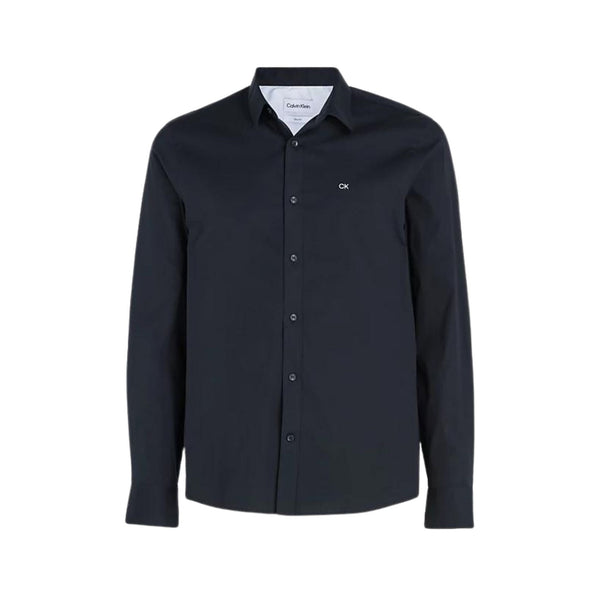 Calvin Klein Camicia casual Camicia Uomo Poplin aderente Nero - Francavilla Moda