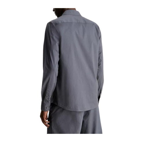 Calvin Klein Camicia casual Camicia Uomo Poplin aderente Grigio scuro P24-CALVIN KLEINK110856-PCX-M - Francavilla Moda