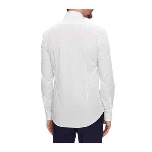 Calvin Klein Camicia elegante Camicia Uomo Poplin Contrast Print Bianco - Francavilla Moda
