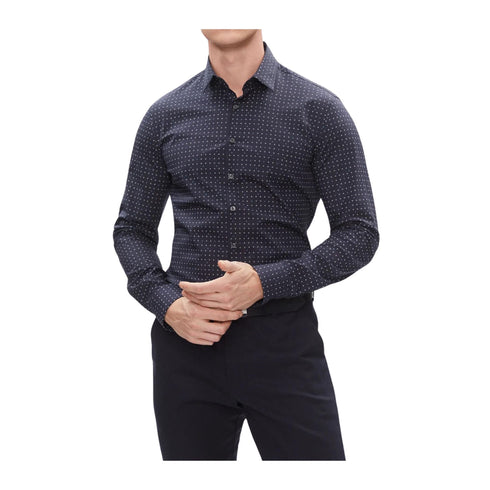 Calvin Klein Camicia elegante Camicia Uomo slim a fantasia Blu - Francavilla Moda