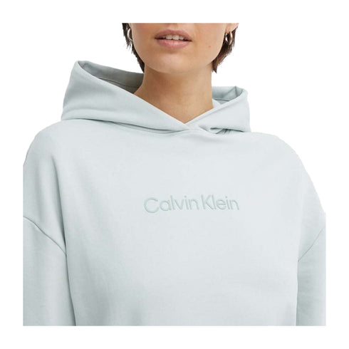 Calvin Klein Felpa con cappuccio Felpa Donna con cappuccio Hero Logo Celeste - Francavilla Moda