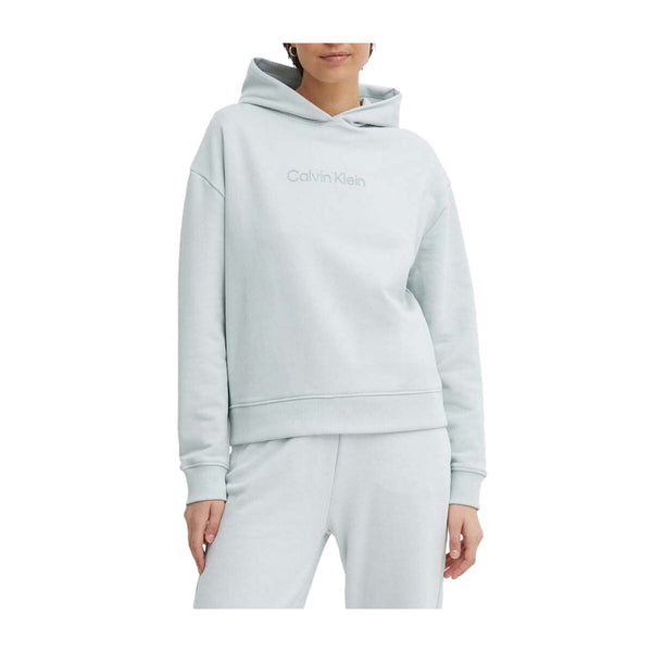 Calvin Klein Felpa con cappuccio Felpa Donna con cappuccio Hero Logo Celeste - Francavilla Moda