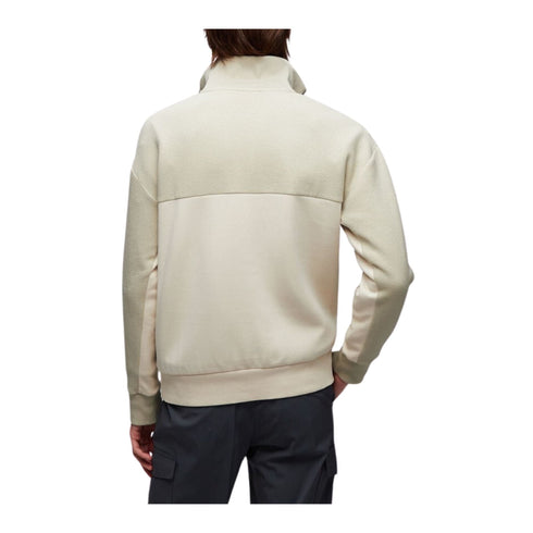 Calvin Klein Felpa con zip Felpa Uomo con inserto a contrasto Eucalipto panna P24-CALVIN KLEINK112253-LEB-S - Francavilla Moda