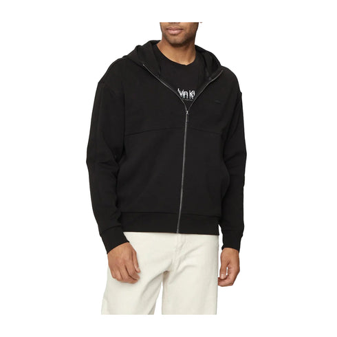 CALVIN KLEIN Felpa con zip Felpa Uomo con zip e logo Nero - Francavilla Moda