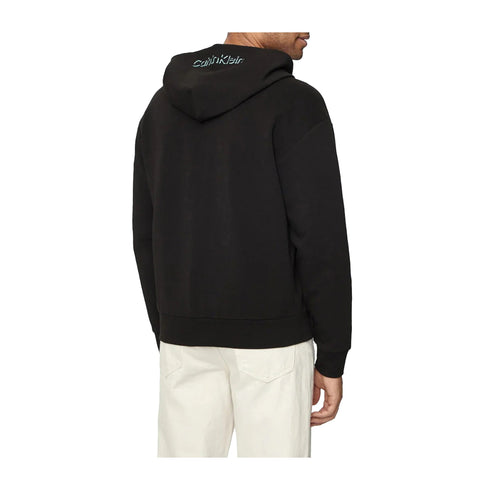 CALVIN KLEIN Felpa con zip Felpa Uomo con zip e logo Nero - Francavilla Moda
