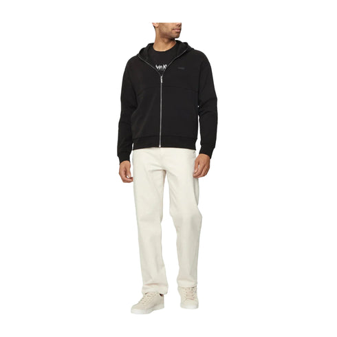 CALVIN KLEIN Felpa con zip Felpa Uomo con zip e logo Nero - Francavilla Moda
