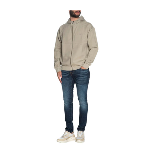 CALVIN KLEIN Felpa con zip Felpa Uomo con zip e logo Stone A24 - CALVIN KLEINK113088 - PC7 - S - Francavilla Moda