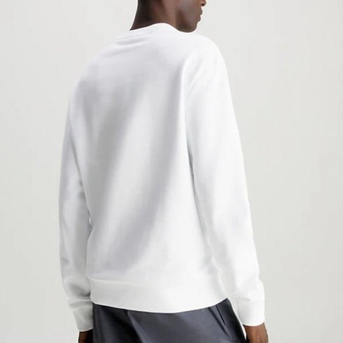 Calvin Klein Felpa girocollo Felpa Uomo Raised Logo girocollo Bianco - Francavilla Moda