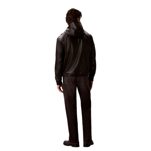 Calvin Klein Jeans Giacca bomber Bomber Uomo in ecopelle con cappuccio M - Francavilla Moda