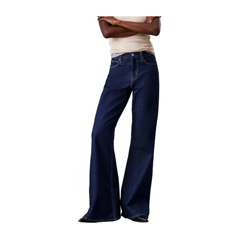 Calvin Klein Jeans Jeans Donna Relaxed Flared Denim scuro - Francavilla Moda
