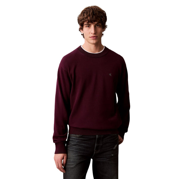 Calvin Klein Jeans Girocollo Maglione girocollo Uomo in cotone relaxed S - Francavilla Moda