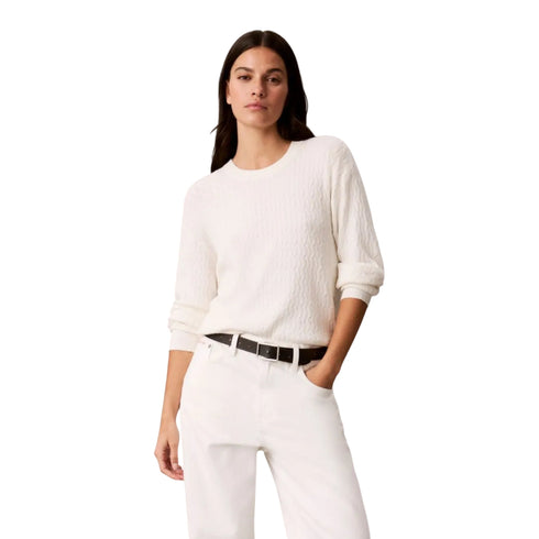 Calvin Klein Maglia Maglia Donna a trecce in viscosa XS A26-CALVIN KLEINLV044H356G-YAS-XS - Francavilla Moda