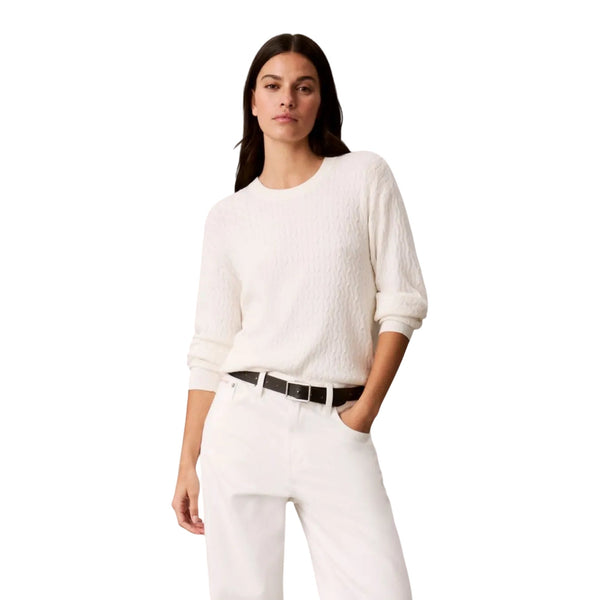 Calvin Klein Maglia Maglia Donna a trecce in viscosa XS A26-CALVIN KLEINLV044H356G-YAS-XS - Francavilla Moda