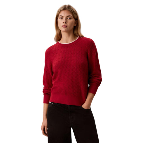 Calvin Klein Maglia Maglia Donna a trecce in viscosa XS - Francavilla Moda
