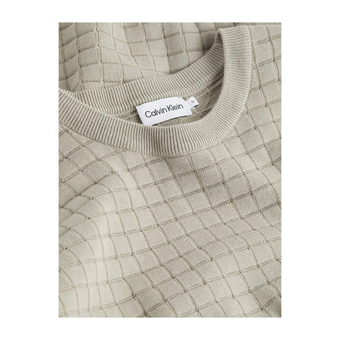 CALVIN KLEIN Pullover Maglia Uomo check pattern Stone A24 - CALVIN KLEINK113259 - PC7 - M - Francavilla Moda