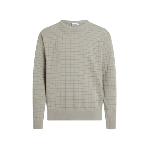 CALVIN KLEIN Pullover Maglia Uomo check pattern Stone A24 - CALVIN KLEINK113259 - PC7 - M - Francavilla Moda
