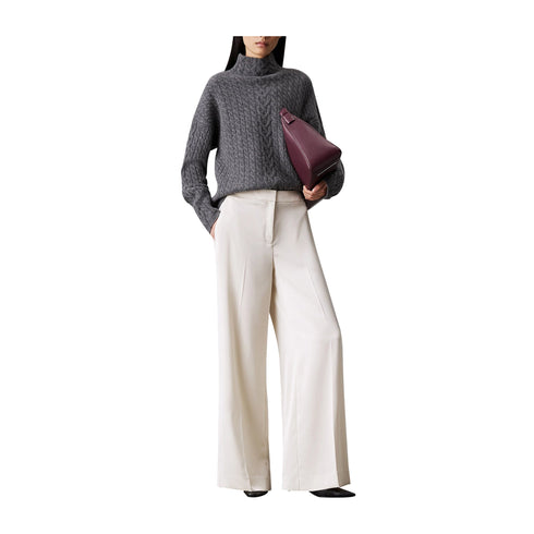 Calvin Klein Pantaloni Pantalone Donna satin ampio 38 P25 - CALVIN KLEINK207978 - BEH - 38 - Francavilla Moda