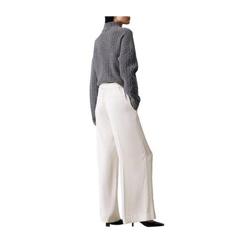 Calvin Klein Pantaloni Pantalone Donna satin ampio 38 P25 - CALVIN KLEINK207978 - BEH - 38 - Francavilla Moda