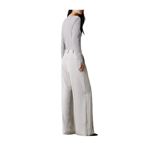 Calvin Klein Pantaloni Pantaloni Donna Soft Twill Slim Grigio chiaro P25 - CALVIN KLEINK207876 - PRP - 36 - Francavilla Moda