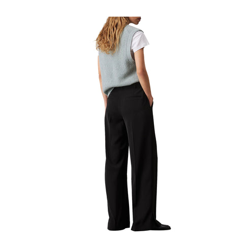 Calvin Klein Pantaloni Pantaloni Donna Soft Twill Slim Nero - Francavilla Moda