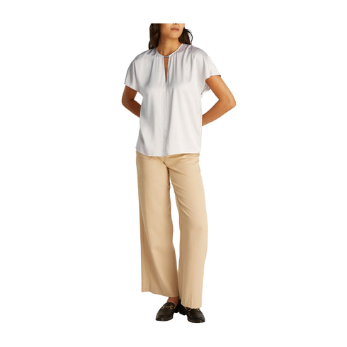 Calvin Klein T-shirt T-shirt Donna satinata a tinta unita 34 - Francavilla Moda