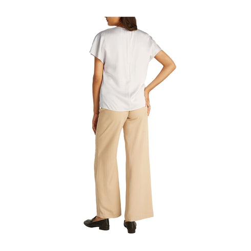 Calvin Klein T-shirt T-shirt Donna satinata a tinta unita 34 - Francavilla Moda