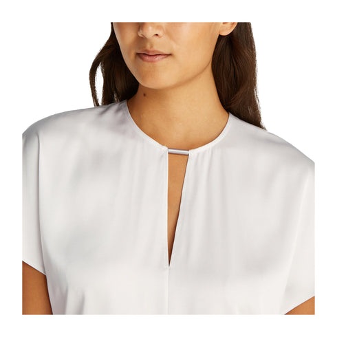 Calvin Klein T-shirt T-shirt Donna satinata a tinta unita 34 - Francavilla Moda