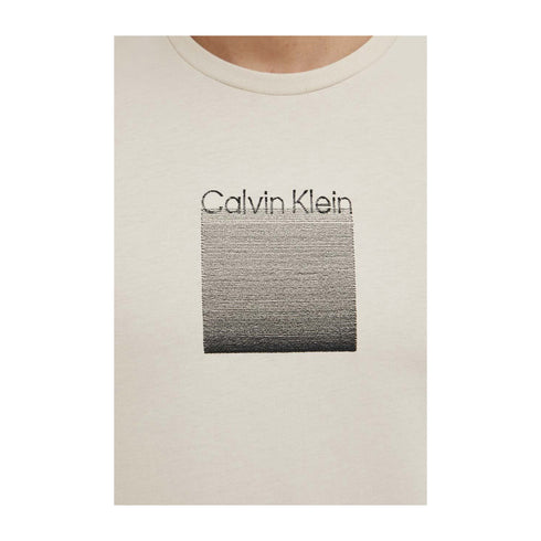 CALVIN KLEIN T-shirt T-shirt Uomo Ombre Logo Panna - Francavilla Moda