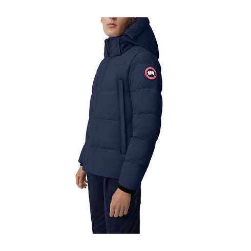 CANADA GOOSE Giacca imbottita Parka Uomo corto Wyndham con logo Blu A24 - CANADA GOOSE2048M - 63 - M - Francavilla Moda