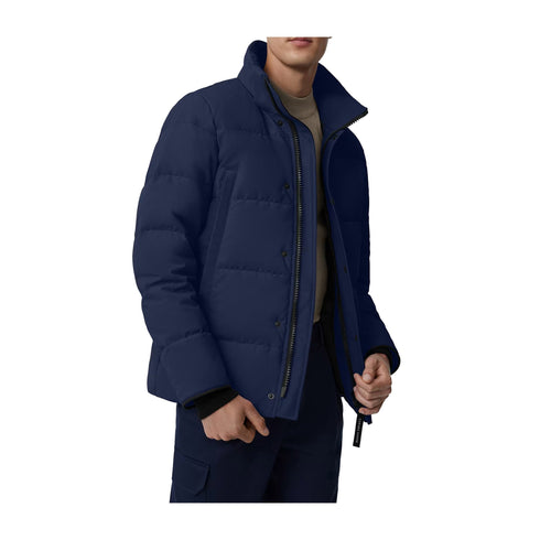 CANADA GOOSE Giacca imbottita Parka Uomo corto Wyndham con logo Blu A24 - CANADA GOOSE2048M - 63 - M - Francavilla Moda