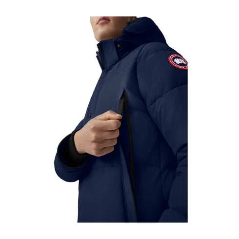 CANADA GOOSE Giacca imbottita Parka Uomo corto Wyndham con logo Blu A24 - CANADA GOOSE2048M - 63 - M - Francavilla Moda