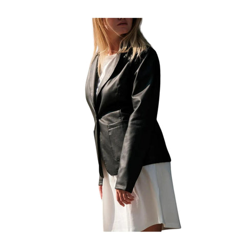 CENSURED Giacca blazer Giacca Donna in ecopelle con tasche Nero P24-CENSUREDGWINID-PSN4-90-XS - Francavilla Moda