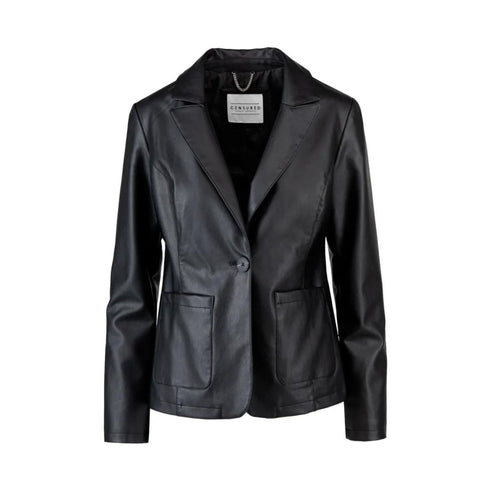 CENSURED Giacca blazer Giacca Donna in ecopelle con tasche Nero P24-CENSUREDGWINID-PSN4-90-XS - Francavilla Moda