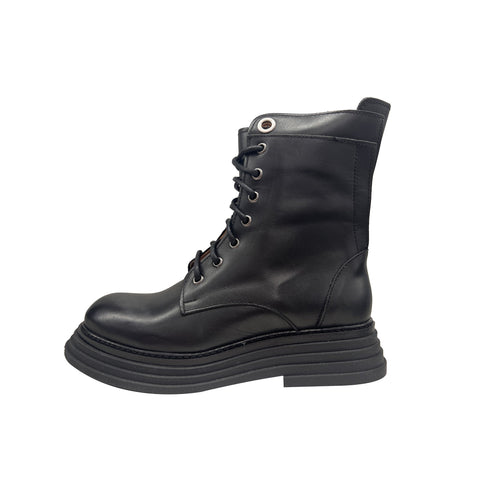 Chiarini Bologna Stivali Anfibio Donna con zip 36 - Francavilla Moda