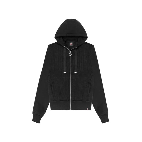 Colmar Felpa con zip Felpa Donna intrecciata con cappuccio Nero A24 - COLMARMD92676YO - 99 - S - Francavilla Moda