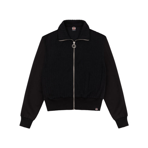 Colmar Felpa con zip Felpa Donna intrecciata con zip Nero A24 - COLMARMD92646YO - 99 - XS - Francavilla Moda