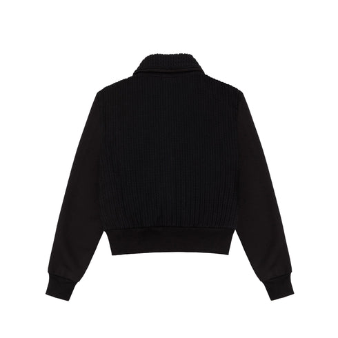 Colmar Felpa con zip Felpa Donna intrecciata con zip Nero A24 - COLMARMD92646YO - 99 - XS - Francavilla Moda