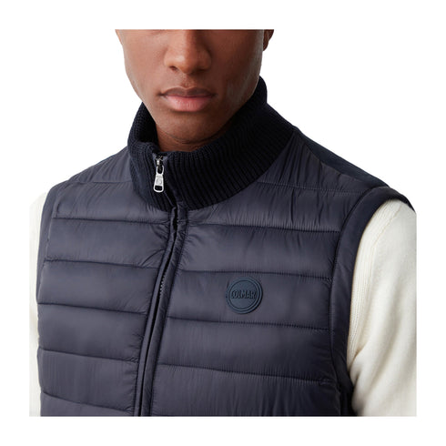 COLMAR Piumino smanicato Gilet Uomo a collo alto con logo Blu - Francavilla Moda