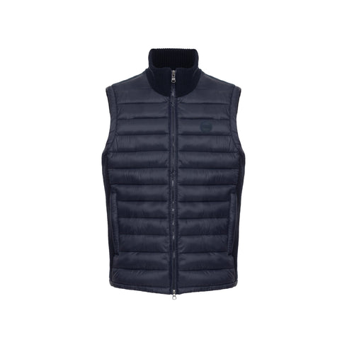 COLMAR Piumino smanicato Gilet Uomo a collo alto con logo Blu - Francavilla Moda