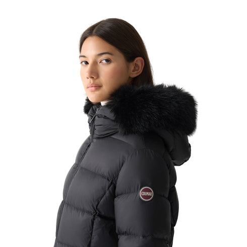 Colmar Piumino lungo Piumino Donna Lungo Cappuccio e Pelliccia 40 A25-COLMARMD2221E2Y0-99-40 - Francavilla Moda